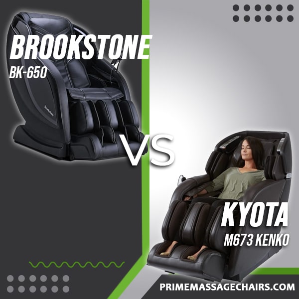 Massage Chair Comparison Brookstone BK 650 vs Kyota M673 Kenko