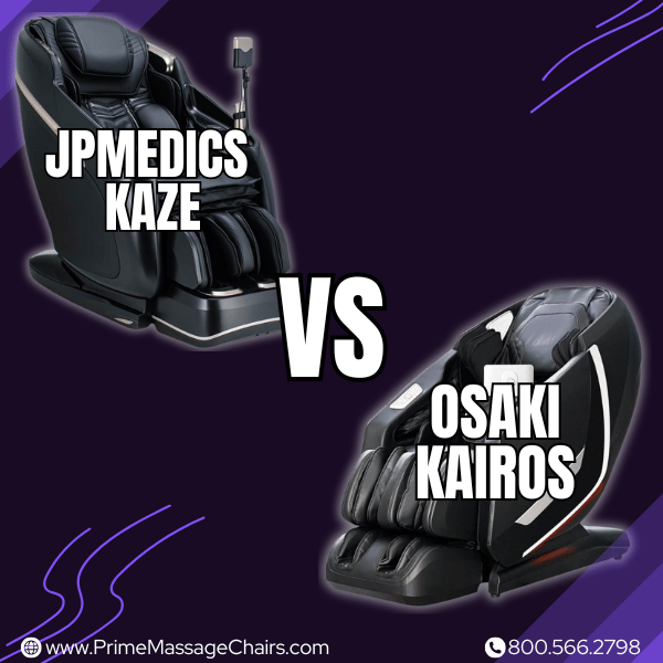 Massage Chair Comparison: JPMedics KaZe vs Osaki Kairos