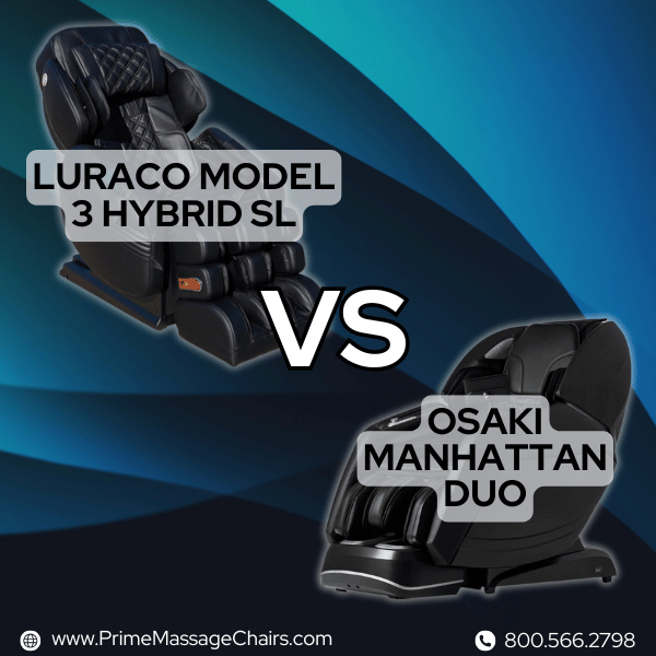 Massage Chair Comparison: Luraco Model 3 Hybrid SL vs Osaki Manhattan Duo