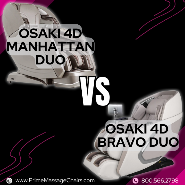 Osaki 4D Manhattan Duo vs Osaki 4D Bravo Duo