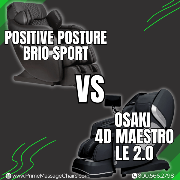 Positive Posture Brio Sport vs Osaki 4D Maestro LE 2.0