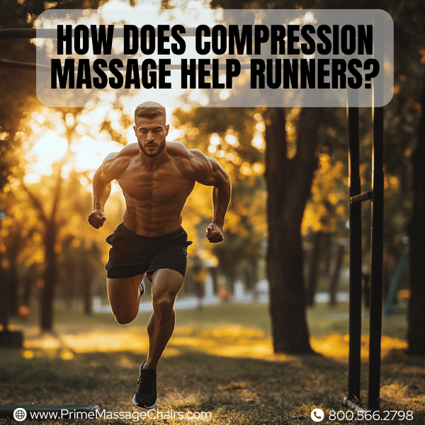 How does compression massage help runners?