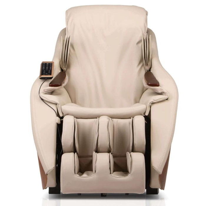 D.Core Stratus-JP Japanese Massage Chair in Cream front view.