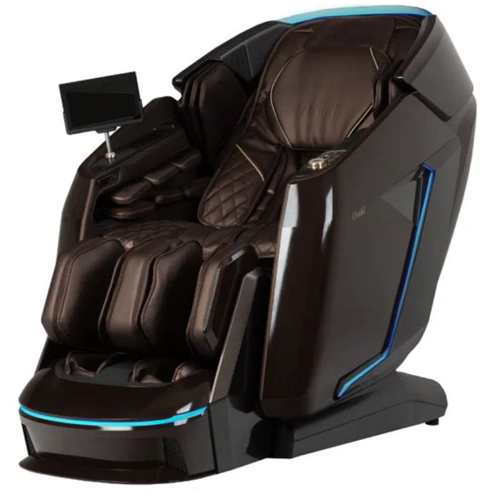 Osaki Grand Duo 4D+4D Massage Chair in Brown.