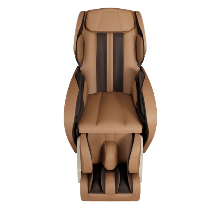 Panasonic MAF1 Massage Chair in latte brown front view.