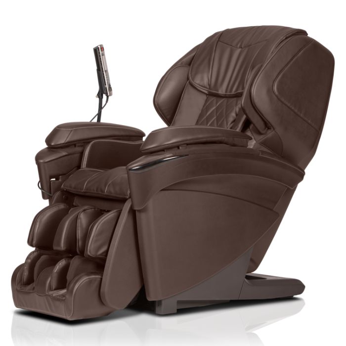 Panasonic MAJ7 Massage Chair in brown color angled view.