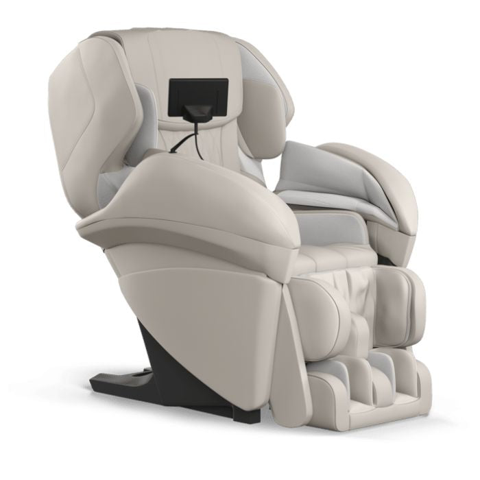 Panasonic MAK1 Massage Chair in ivory with white background.