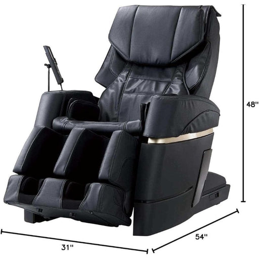 Synca JP970 Japanese 4D Massage Chair in Black with chair's dimension