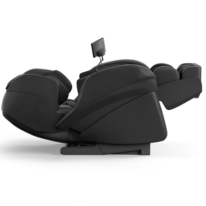 Panasonic MAK1 Massage Chair in Black in the reclined position.